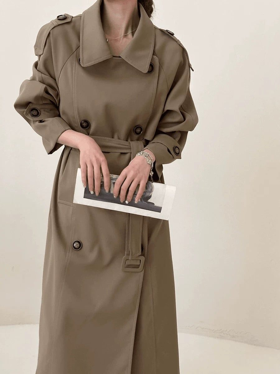H1095 British style long coat