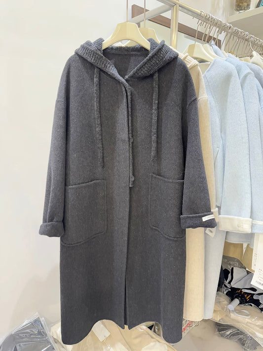 KH06-wool fleece trench coat