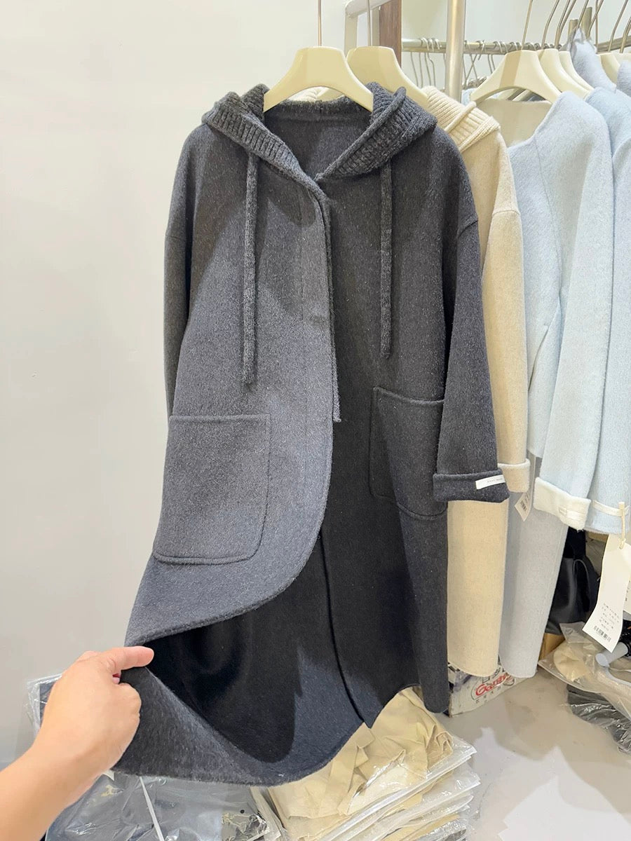 KH06-wool fleece trench coat