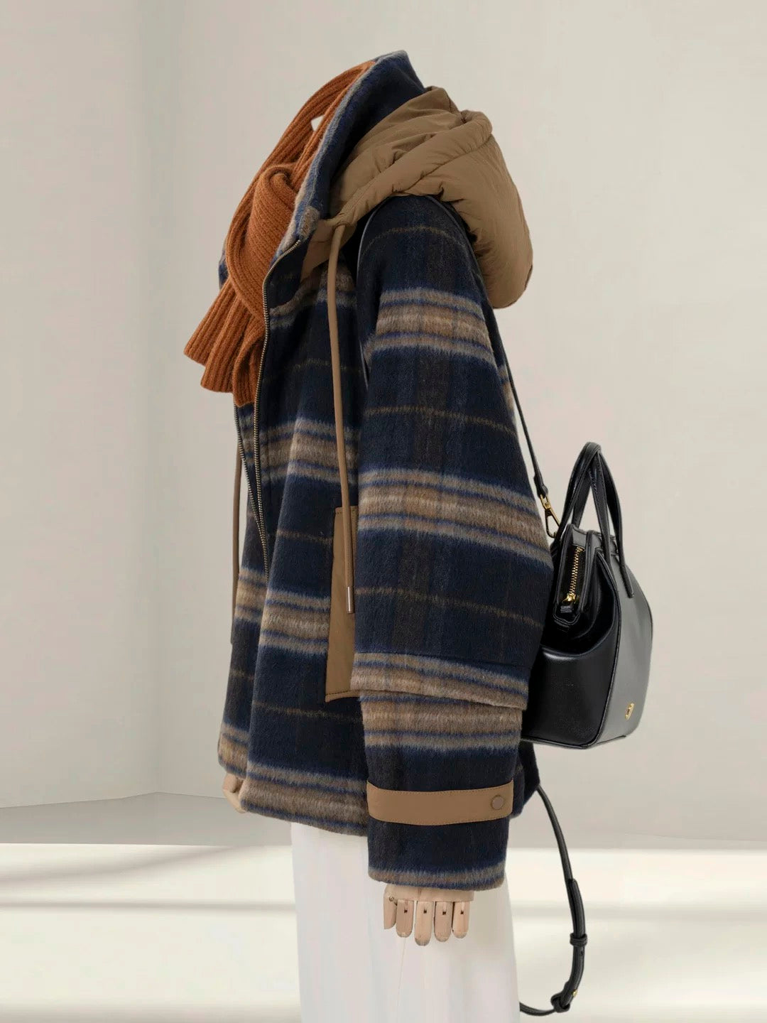 H1460 Plaid Women's Coat