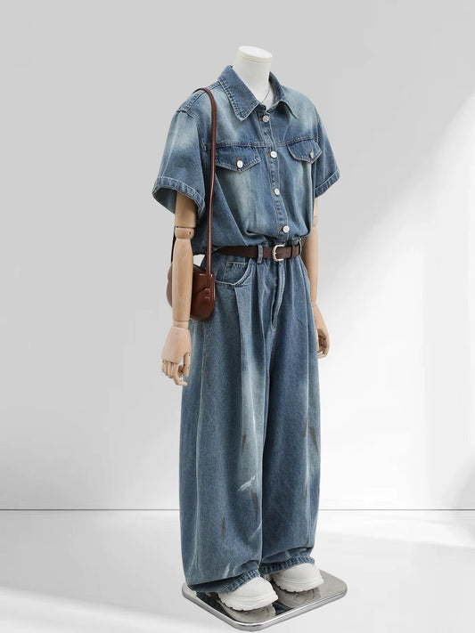 H1748 Denim Suit