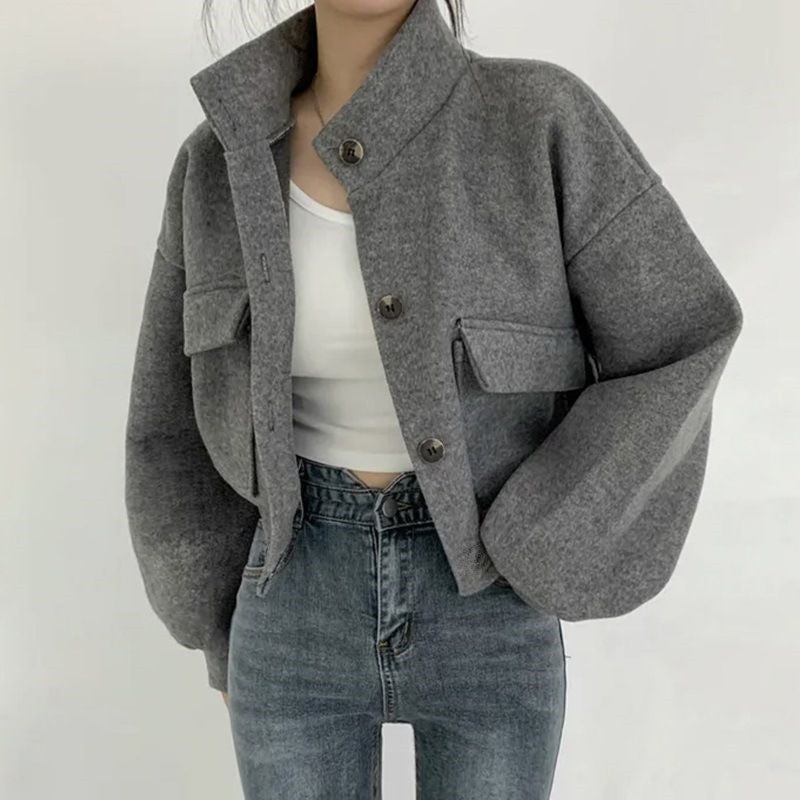 H3035 Korean style trench coat