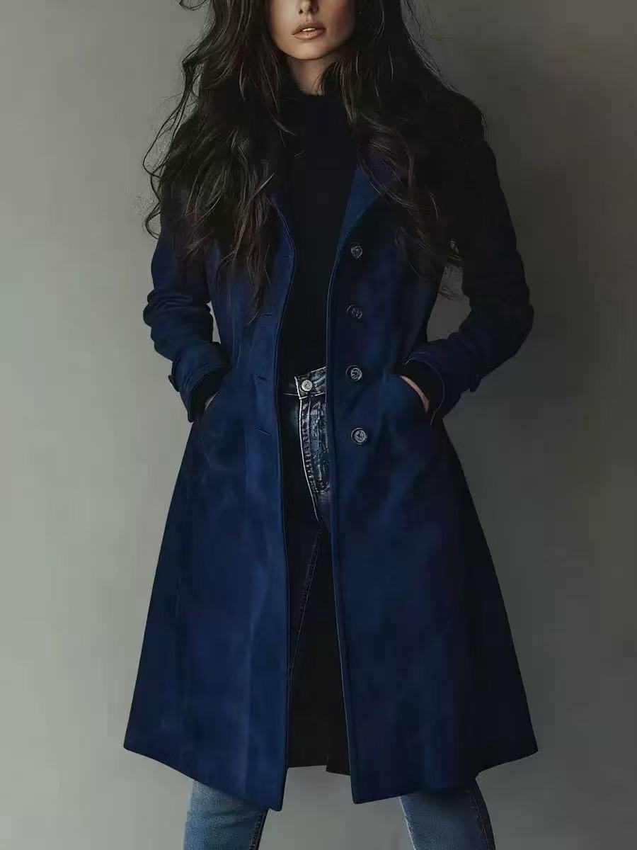 H3098 Leather trench coat