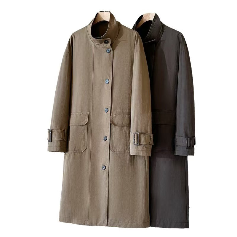 H3153 Textured trench coat