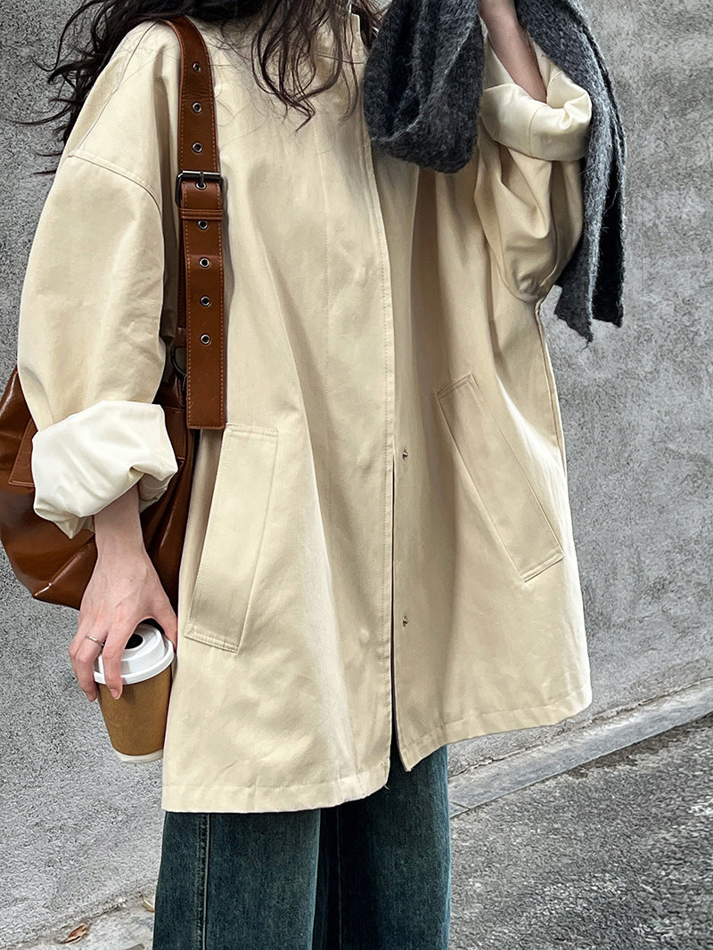 H3164 Textured trench coat
