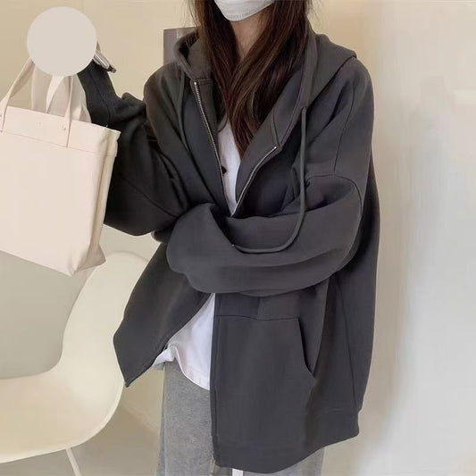 H3303 Loose-fitting sweatshirt jacket
