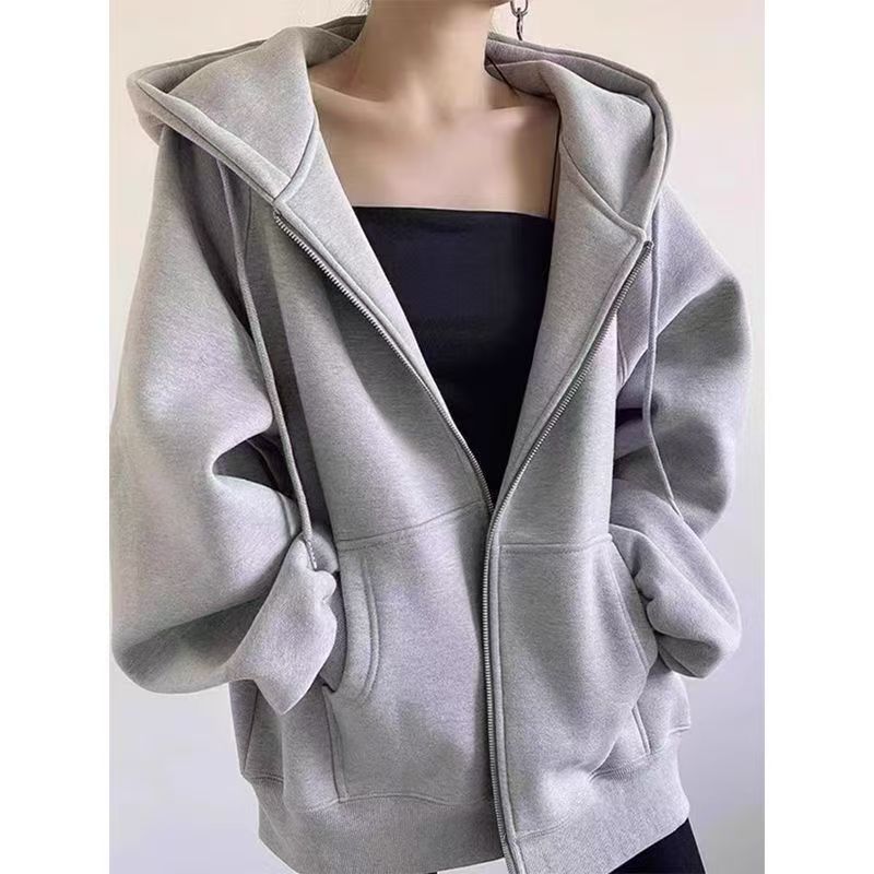 H3360 Loose-fitting sweatshirt jacket