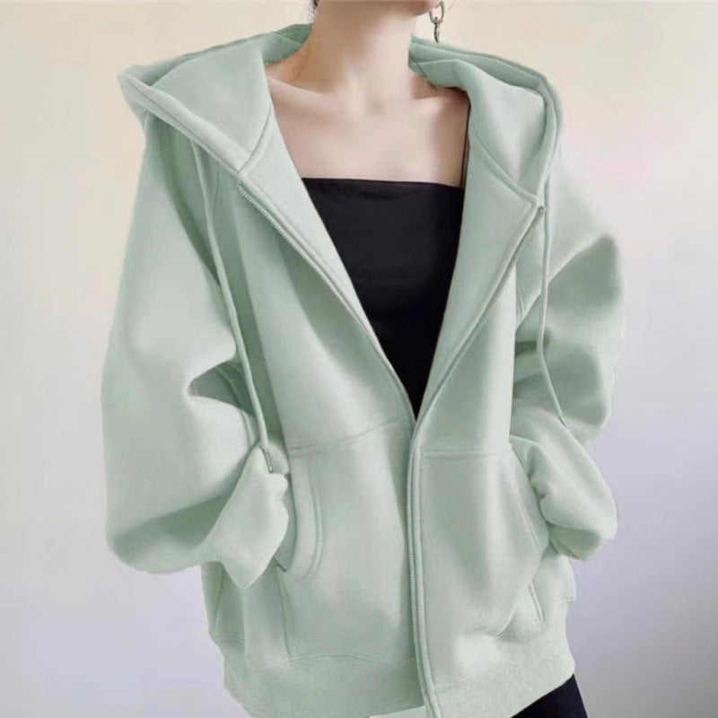 H3365 Loose-fitting sweatshirt jacket