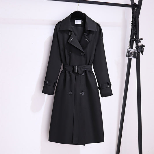 H3512 Suit collar trench coat