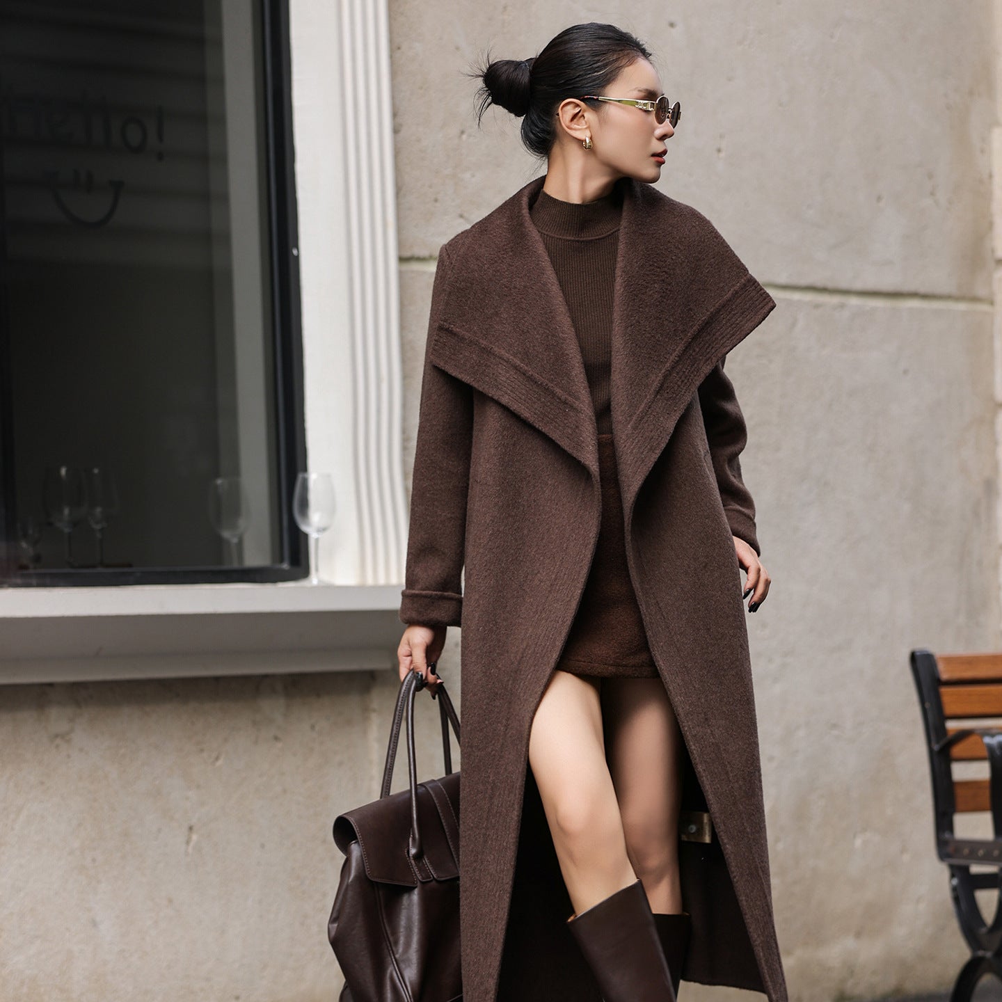 H3868 Women's cashmere coat