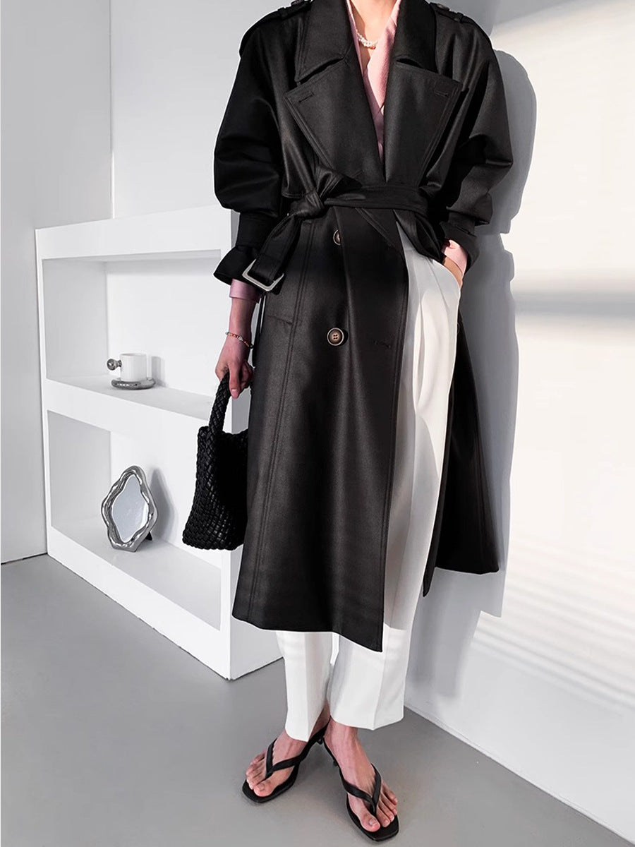 H4147 cashmere trench coat