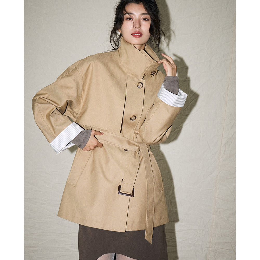 H4139 cashmere trench coat