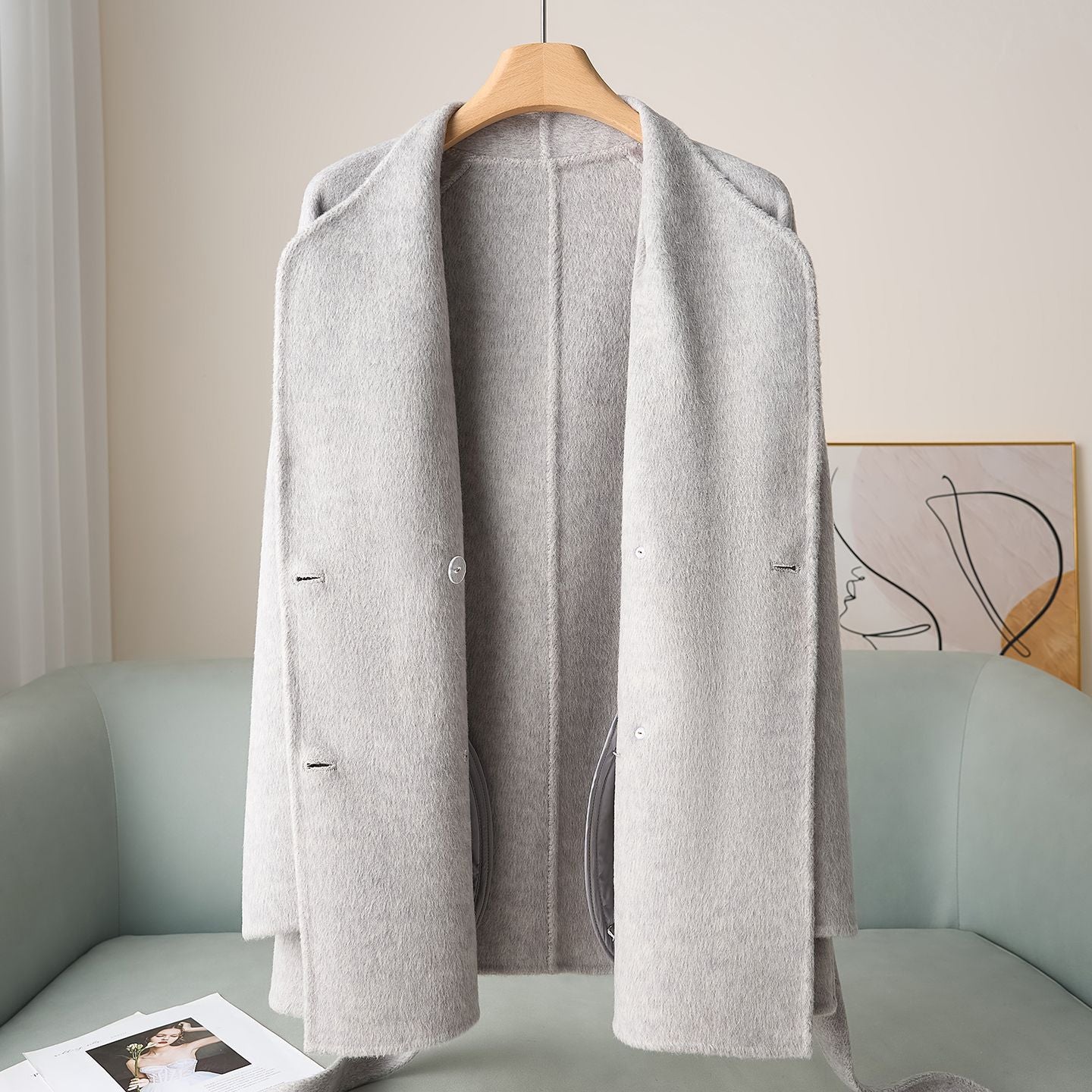 H4384 cashmere coat