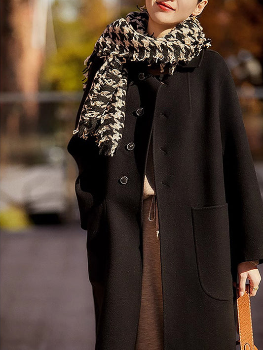 H4444 Women's cashmere coat