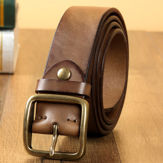 H6056 Men's and women's cowhide belts