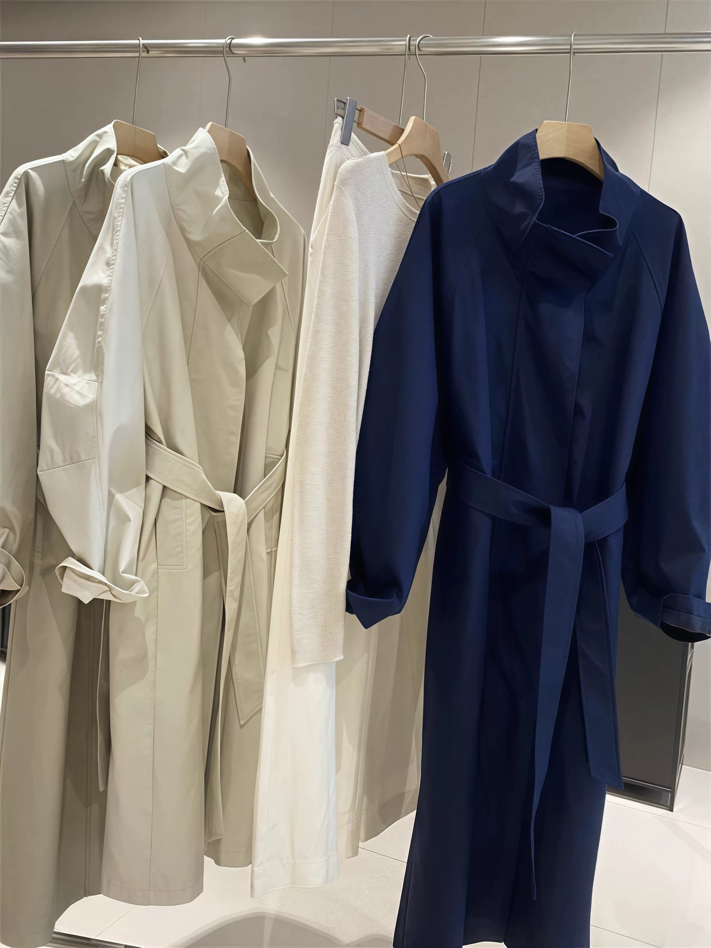 H1099 Extra long women's trench coat