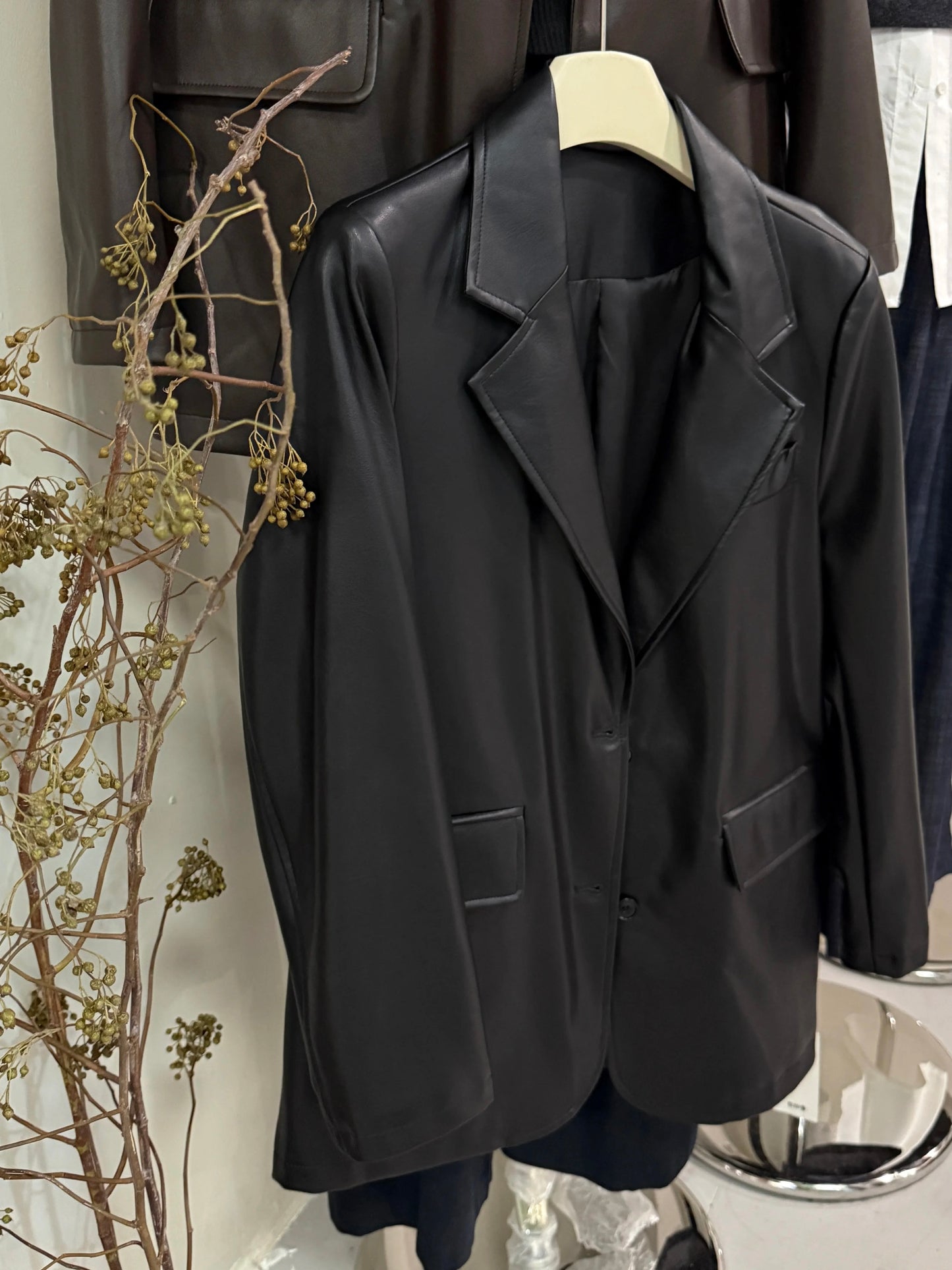 H1340 Women's Leather Suit Jacket