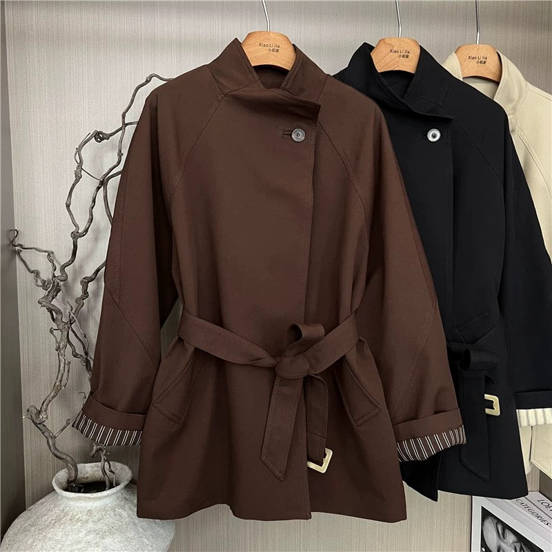 H1226 Women's Short Trench Coat