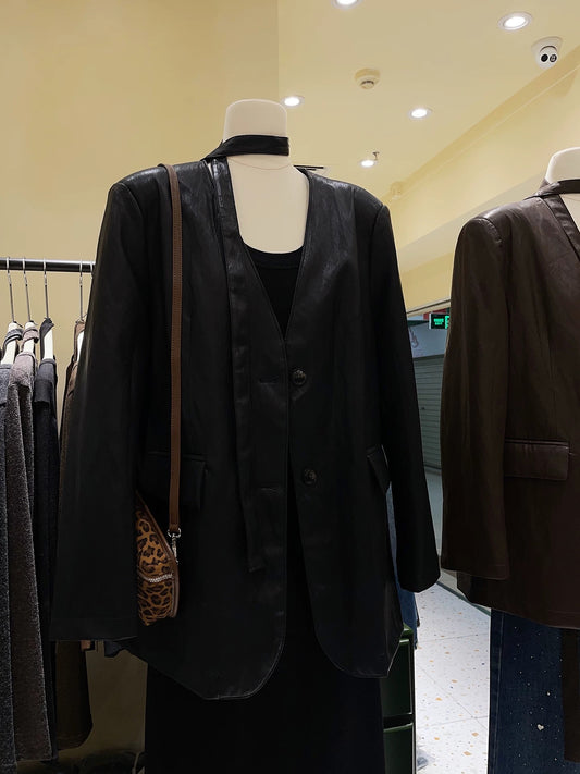 H1269 Women's Leather Top