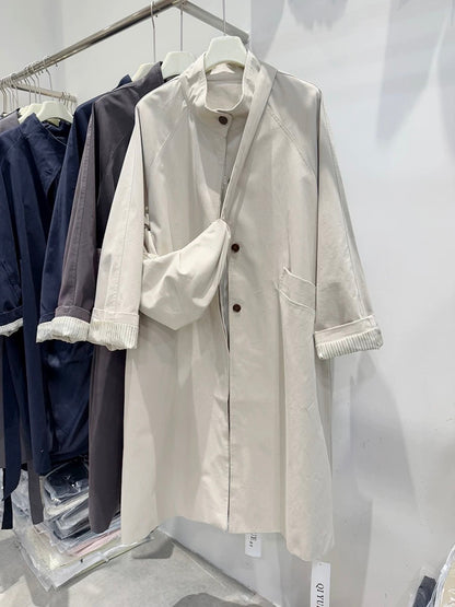 KH03-Women's long trench coat