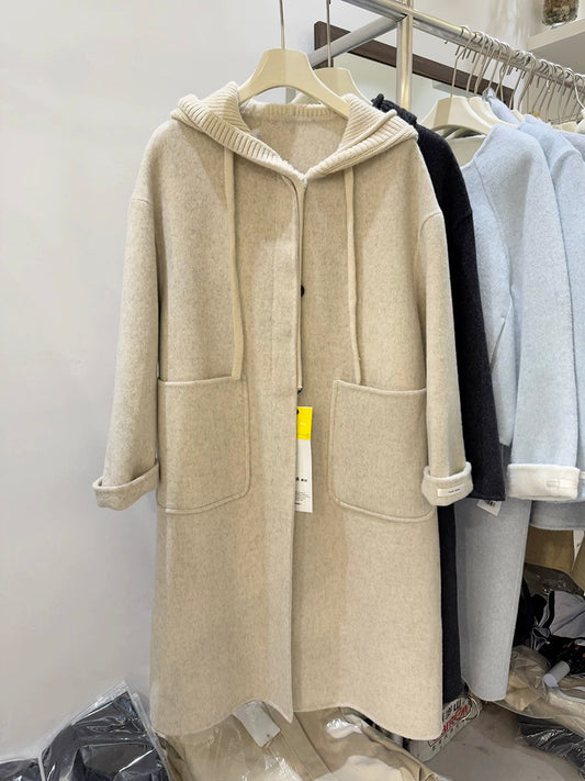 KH06-wool fleece trench coat