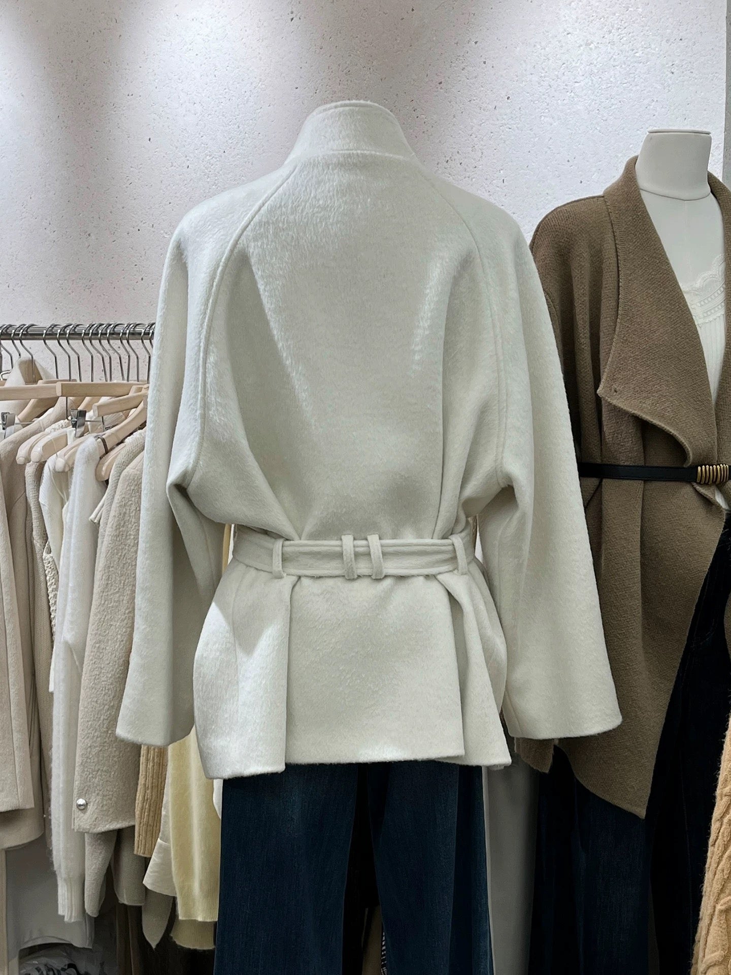 H1297 Mid-length plush coat