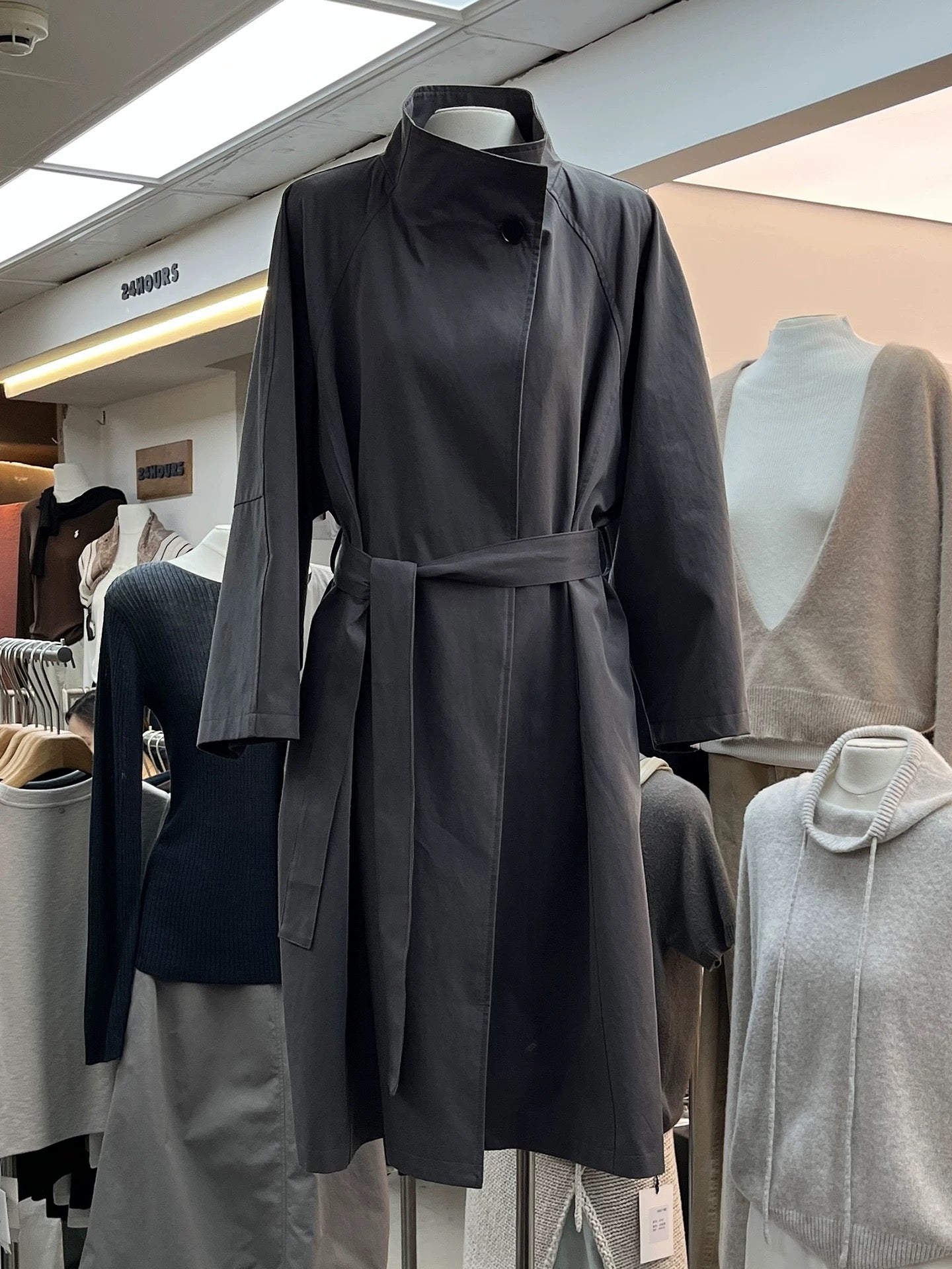 H1298 Long Women's Trench Coat