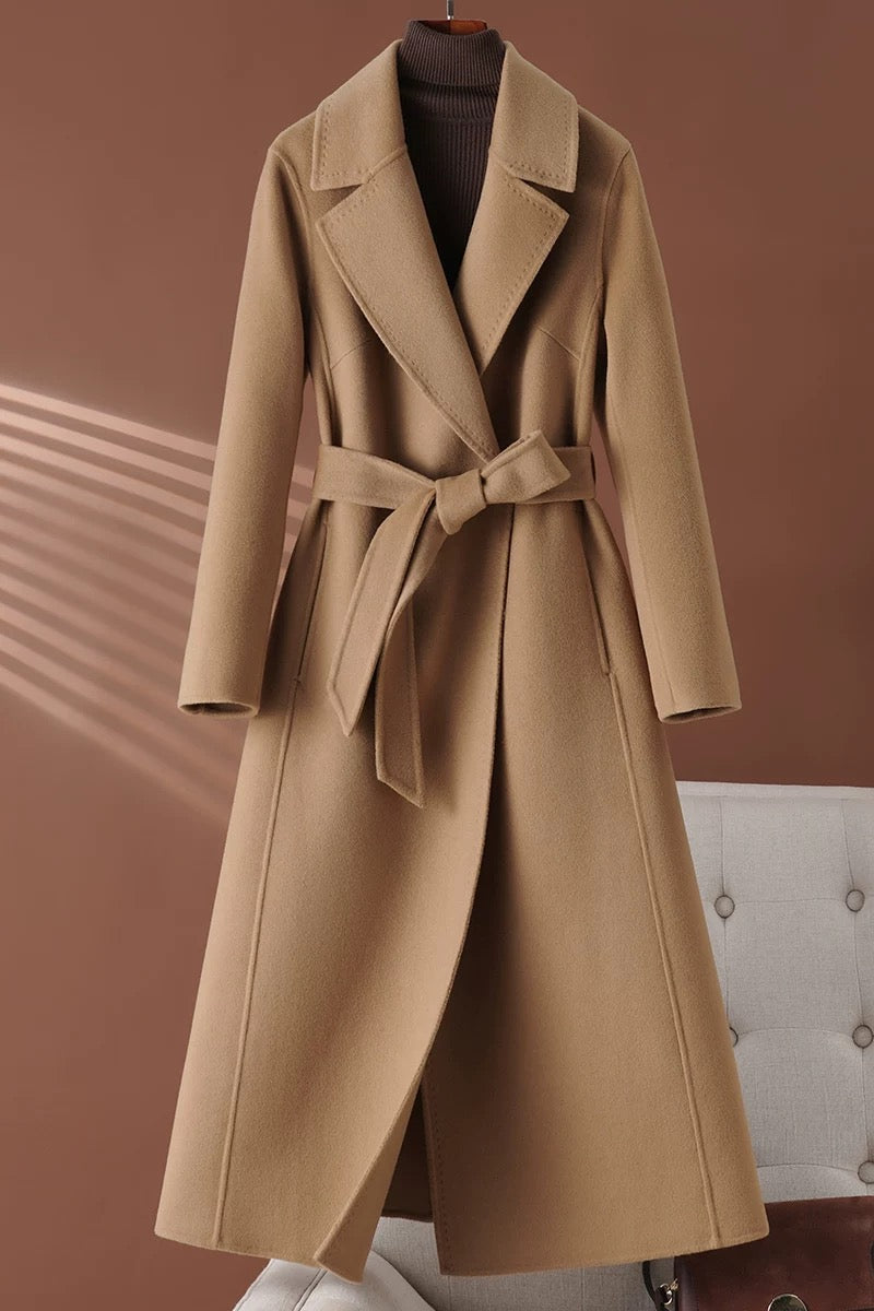 High-end Hepburn style cashmere coat
