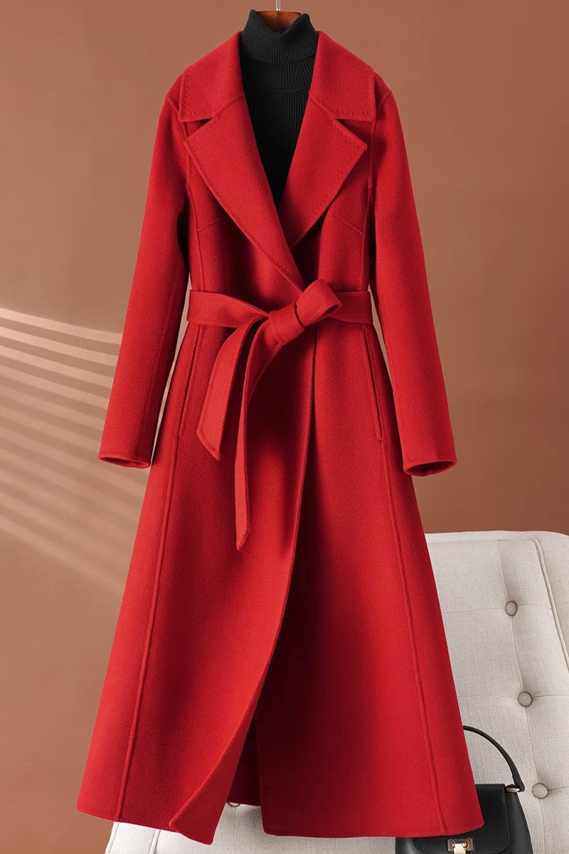 High-end Hepburn style cashmere coat