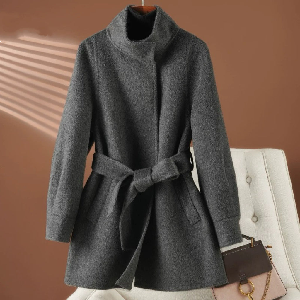 women's double-faced cashmere mid-length coat
