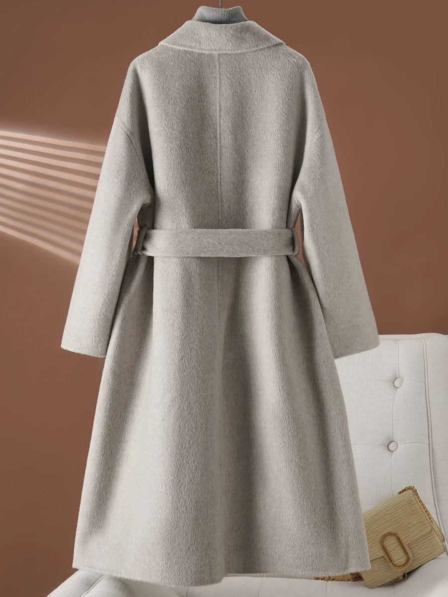 Mid-length high-end cashmere coat