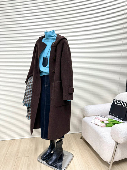 H1446 Wool Brown Coat