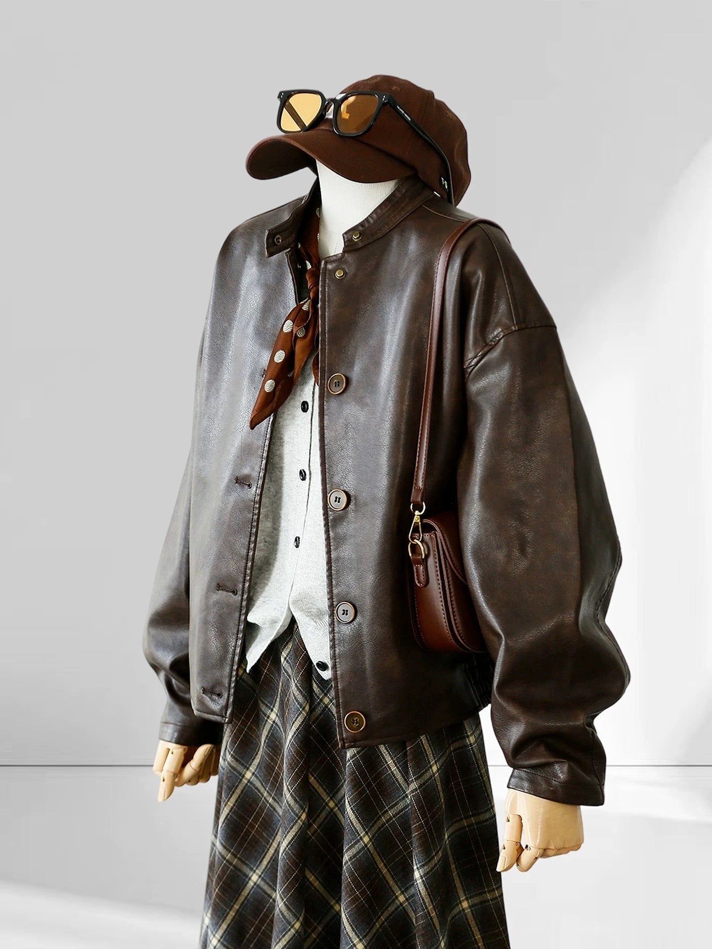 H1735 Women's Leather Jacket