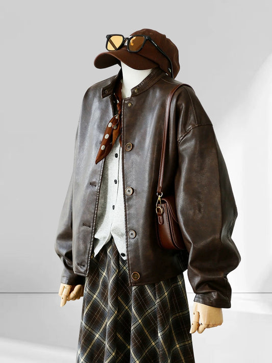 H1735 Women's Leather Jacket