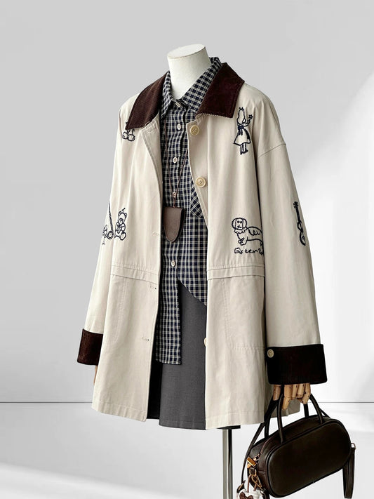 H1848 Casual Trench Coat
