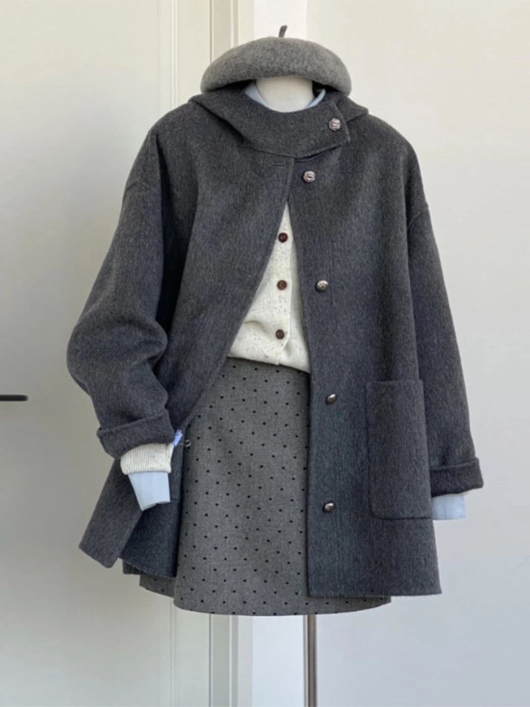 H1946 Wool Short Coat