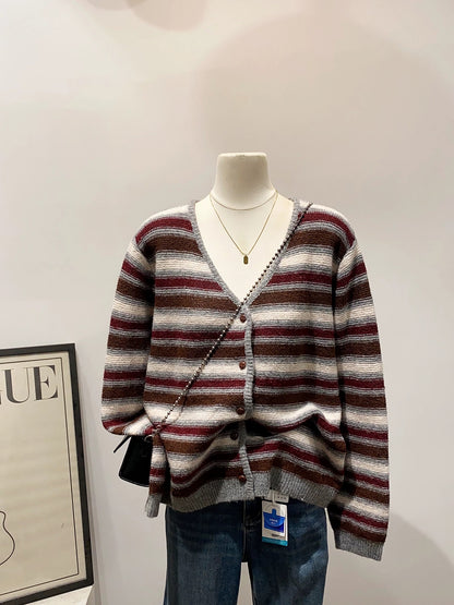 H2120 Striped Cardigan