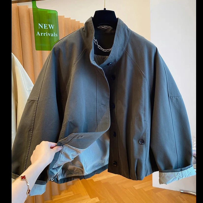H3031 stylish trench coat