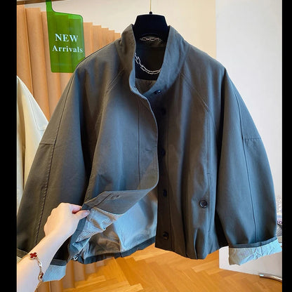 H3002 stylish trench coat