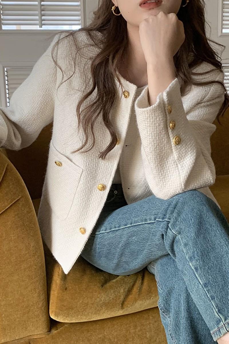 H3087 suit collar trench coat