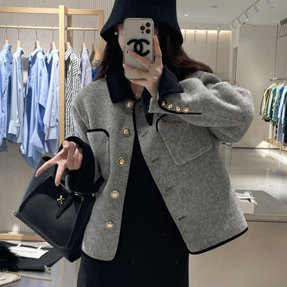 H3091 suit collar trench coat