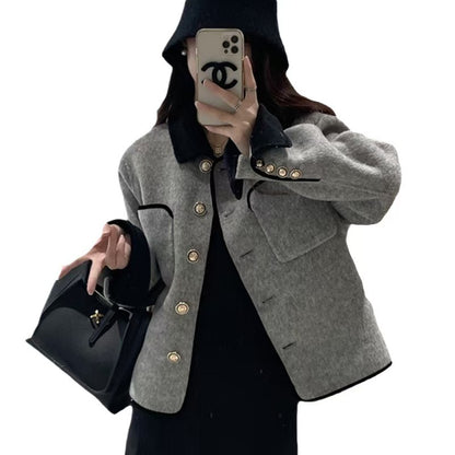 H3092 suit collar trench coat