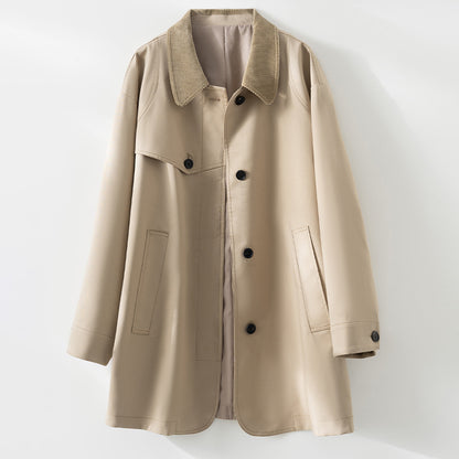 H3094 suit collar trench coat