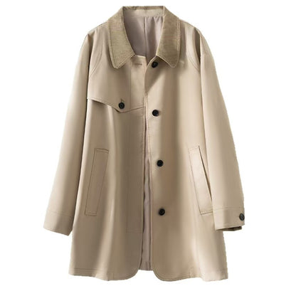 H3096 suit collar trench coat