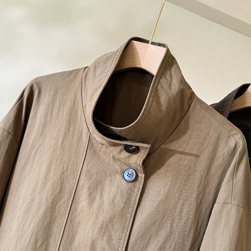 H3151 Textured trench coat