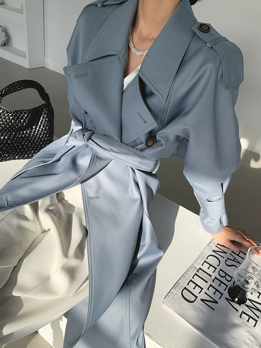 H3154 Textured trench coat