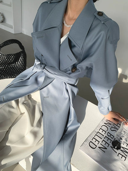 H3154 Textured trench coat