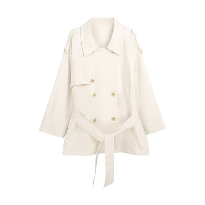 H3159 Textured trench coat