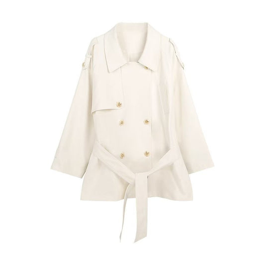 H3158 Textured trench coat