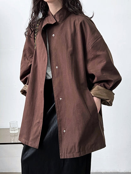 H3164 Textured trench coat